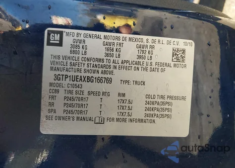 2011 GMC Sierra 1500 Sl from USA, damaged, VIN 3GTP1UEAXBG166769